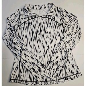 Gap‎ FIT  Womens Medium Long Sleeve Running Reflective Zip Pocket Thumb Hole 299